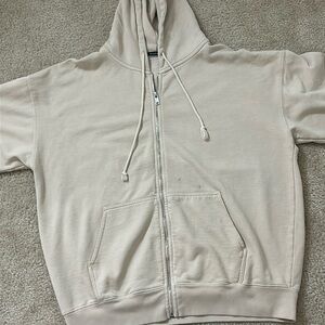 Brandy Melville Cream Christy Zip Up
